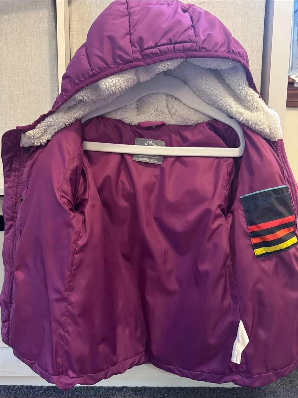 Toddler Primary Puffer Jacket with Hood
